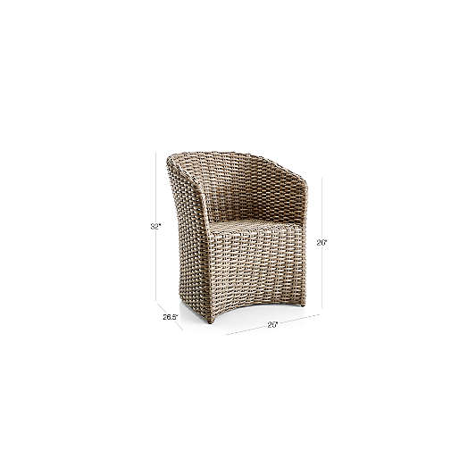 Abaco All-Weather Wicker Outdoor Dining Chair Frame