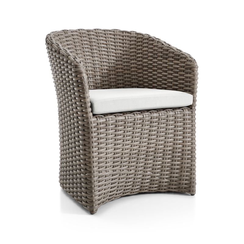 Abaco Resin Wicker Outdoor Dining Chair with White Sand Sunbrella ® Cushion - image 13 of 14