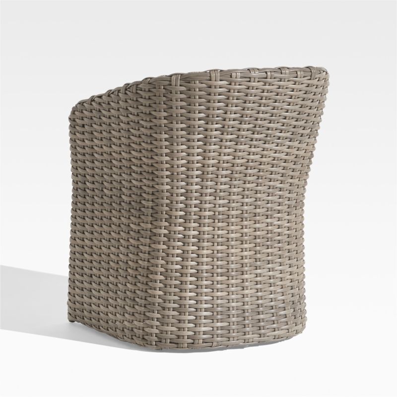 Abaco Resin Wicker Outdoor Dining Chair with Graphite Sunbrella ® Cushion