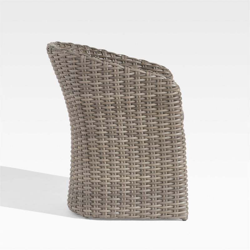 Abaco Resin Wicker Outdoor Dining Chair with Graphite Sunbrella ® Cushion