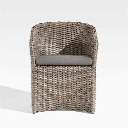 Resin Wicker Outdoor Dining Chair, Outdoor Pillows For Wicker Furniture