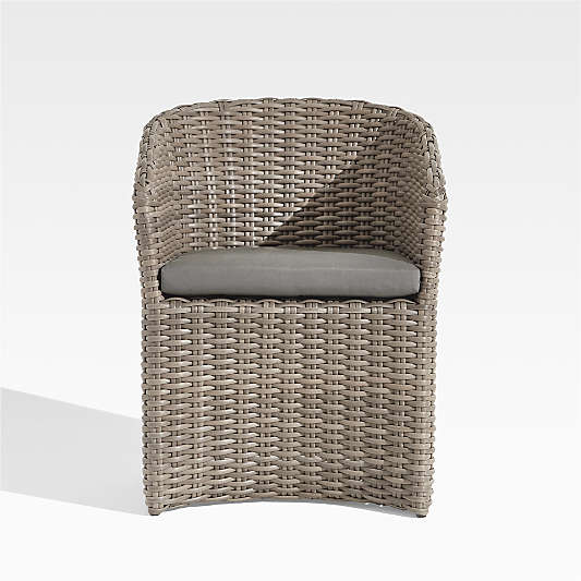 Abaco Resin Wicker Outdoor Dining Chair with Graphite Sunbrella ® Cushion