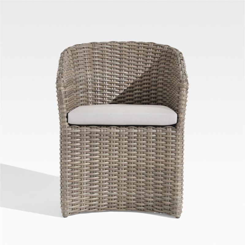 Abaco Resin Wicker Outdoor Dining Chair with White Sand Sunbrella ® Cushion - image 0 of 14