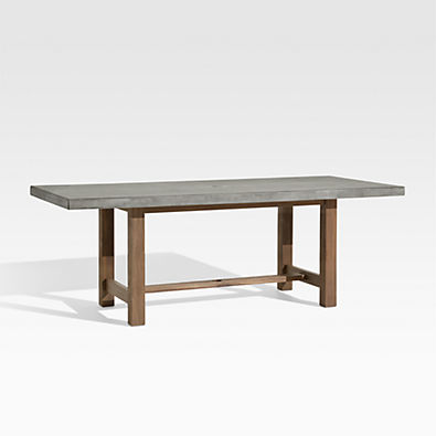 View Abaco 84" Grey Concrete Outdoor Dining Table details