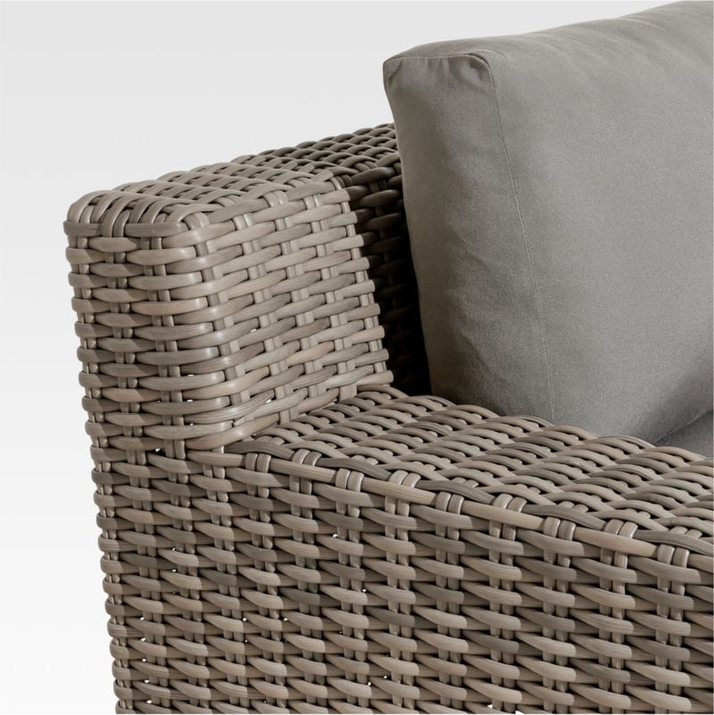 Abaco Resin Wicker Outdoor Lounge Chair with Graphite Sunbrella ® Cushions - image 8 of 13