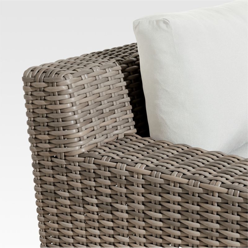 Abaco Resin Wicker Outdoor Lounge Chair with White Sand Sunbrella ® Cushions - image 12 of 16