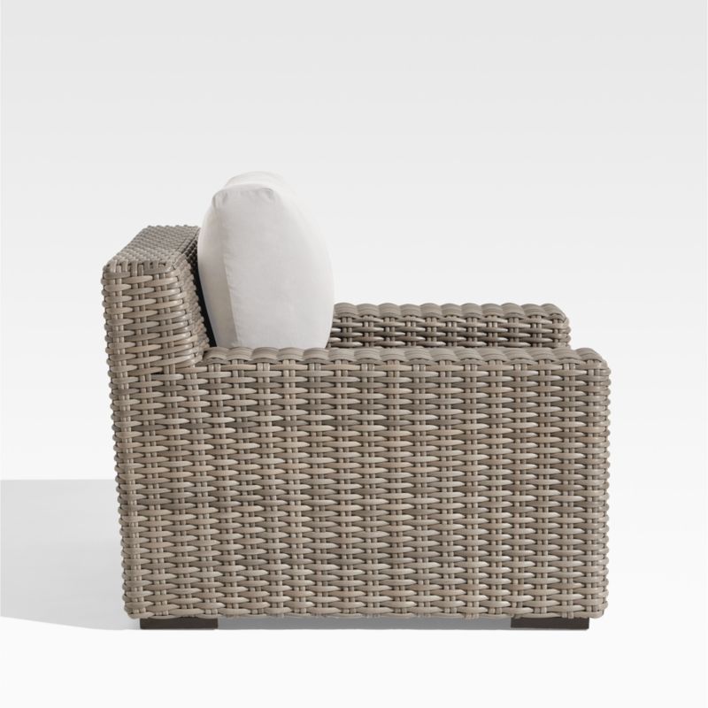 Abaco Resin Wicker Outdoor Lounge Chair with White Sand Sunbrella ® Cushions - image 10 of 16