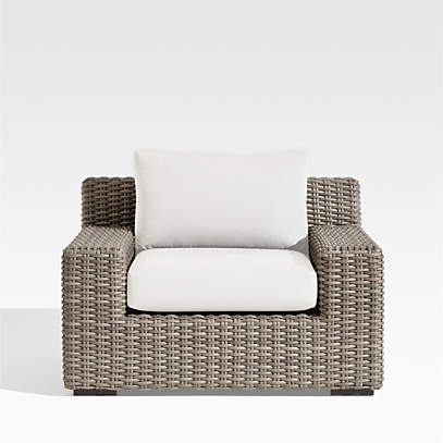 Abaco Outdoor Lounge Chair With White Sand Sunbrella Cushions Crate Barrel Canada - Outdoor Furniture Sunbrella Canada