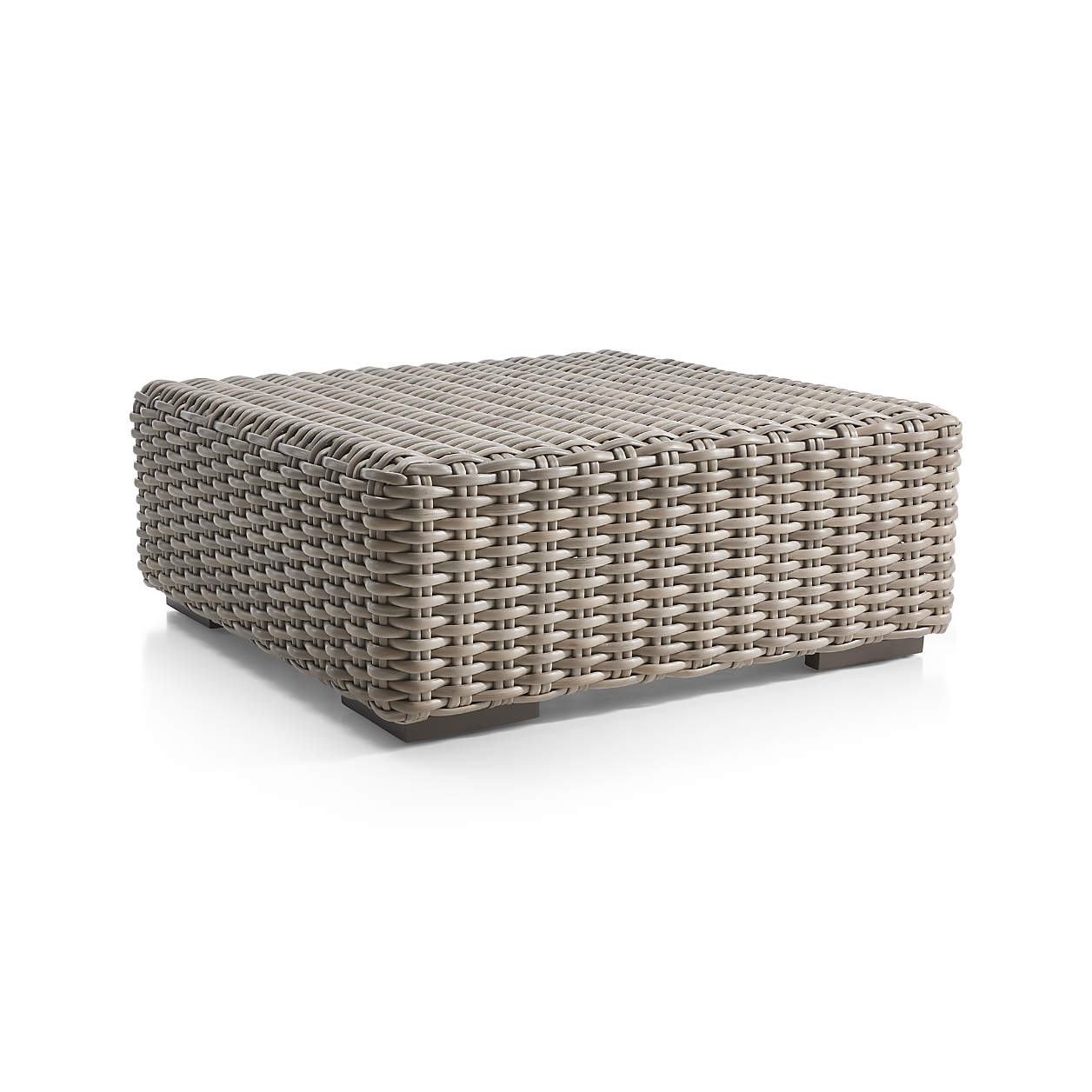 Abaco All-Weather Resin Wicker Outdoor Patio Ottoman + Reviews | Crate ...