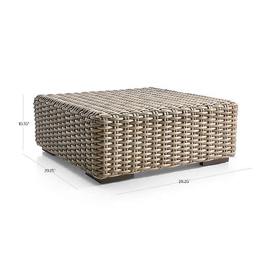 Abaco All-Weather Wicker Outdoor Ottoman