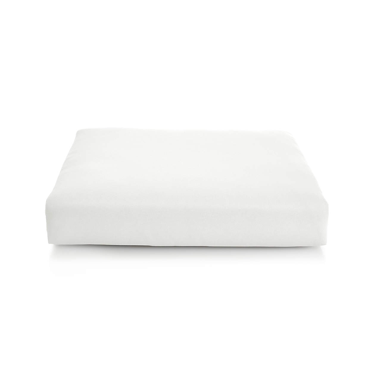 Caymen Sunbrella White Ottoman Cushion + Reviews | Crate and Barrel