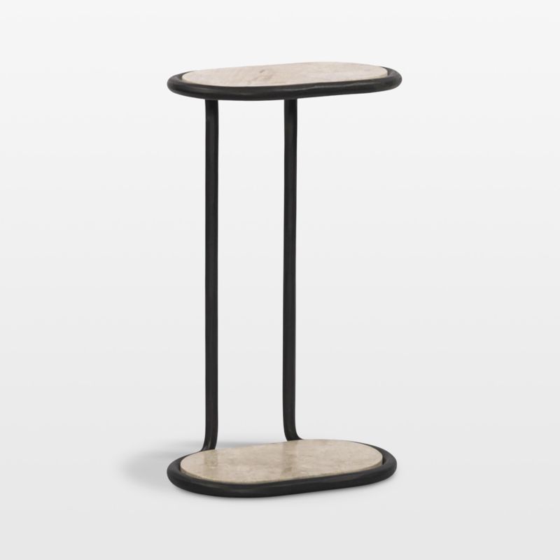 Cayson 14" Marble and Iron C Table - image 2 of 7