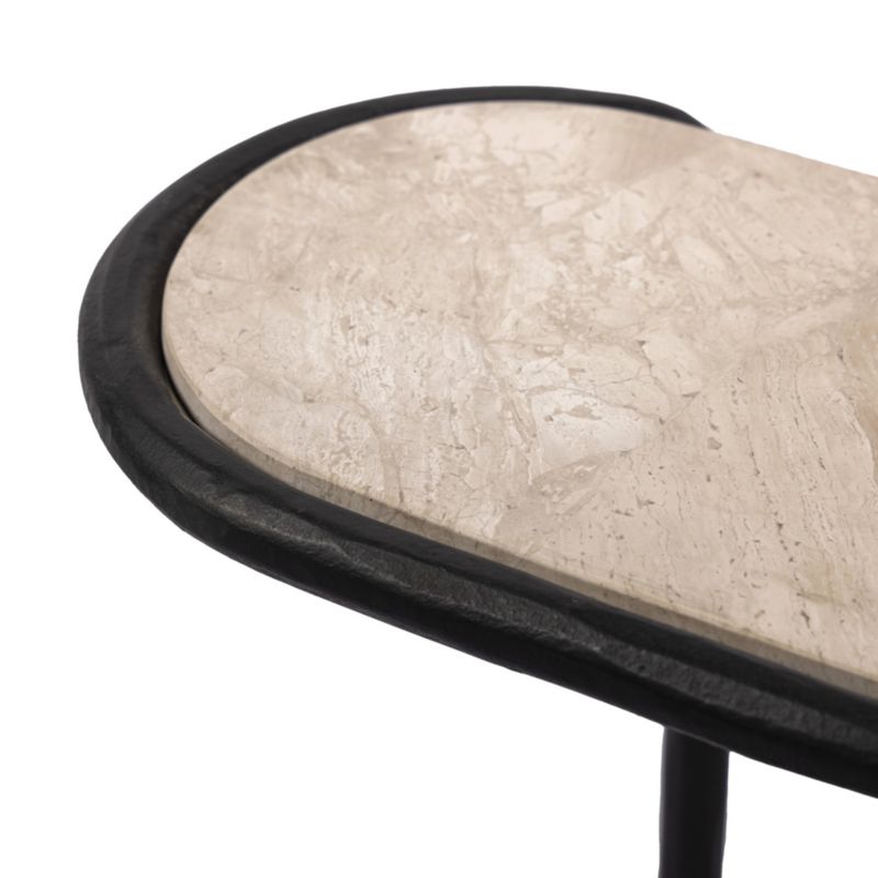 Cayson 14" Marble and Iron C Table - image 5 of 7