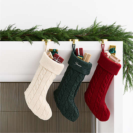 Cable Knit Christmas Stockings