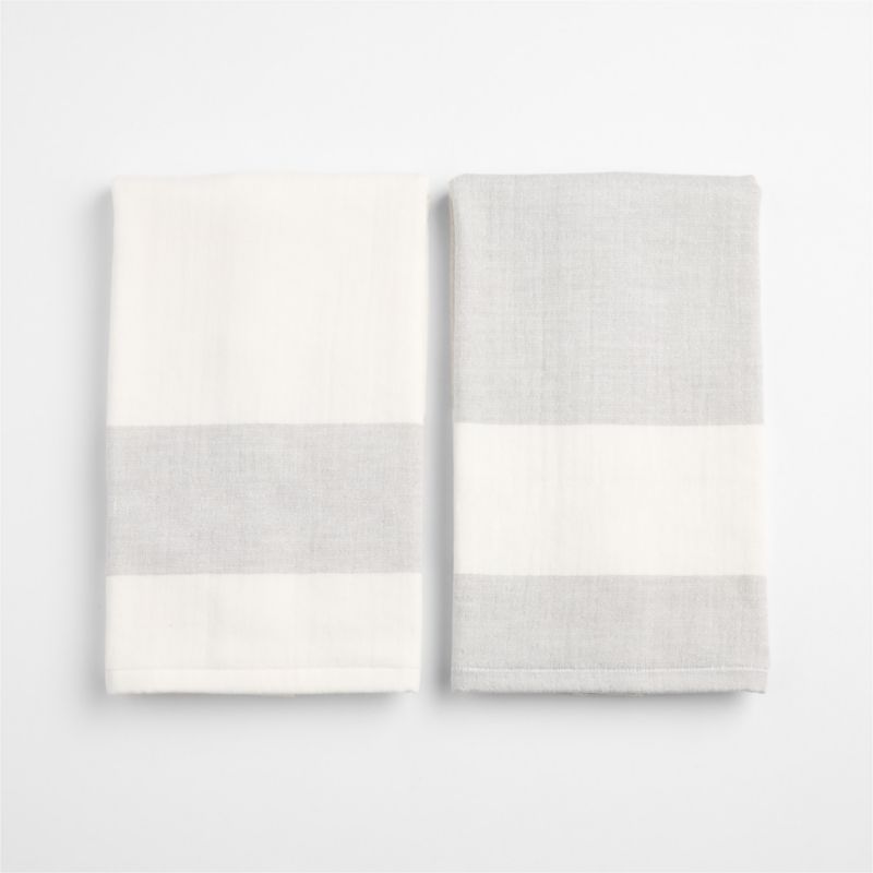 Cucina Grey Organic Cotton Dish Towel, Set of 2 - image 3 of 4