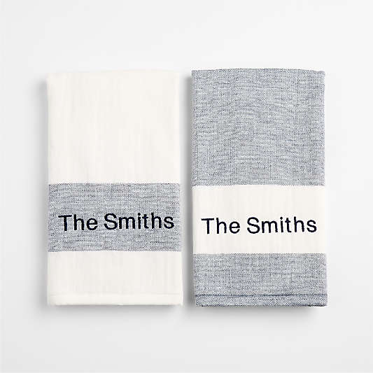 Cucina Indigo Organic Cotton Dish Towel, Set of 2