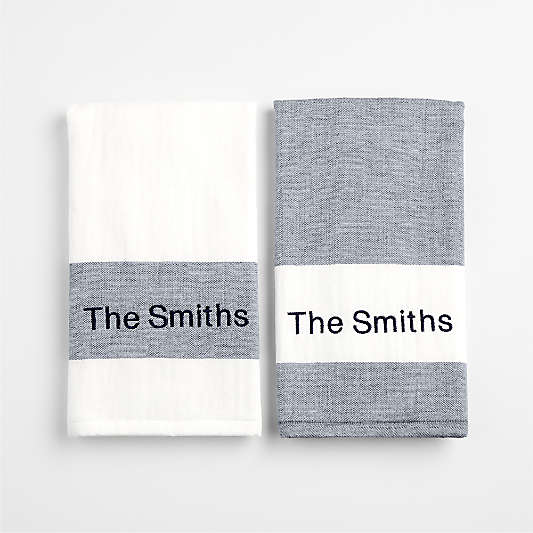 Cucina Indigo Organic Cotton Dish Towel, Set of 2