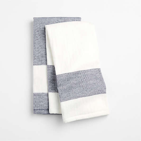 Cucina Indigo Organic Cotton Dish Towel, Set of 2