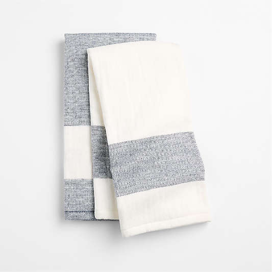 Cucina Indigo Organic Cotton Dish Towel, Set of 2