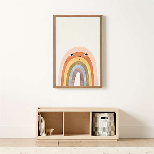 Cade 40" Sunwashed Wood 3-Cube Stackable Bookcase
