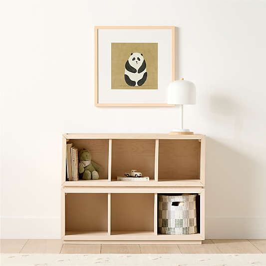 Cade 40" Set of 2 Sunwashed Wood Cube Stackable Bookcases