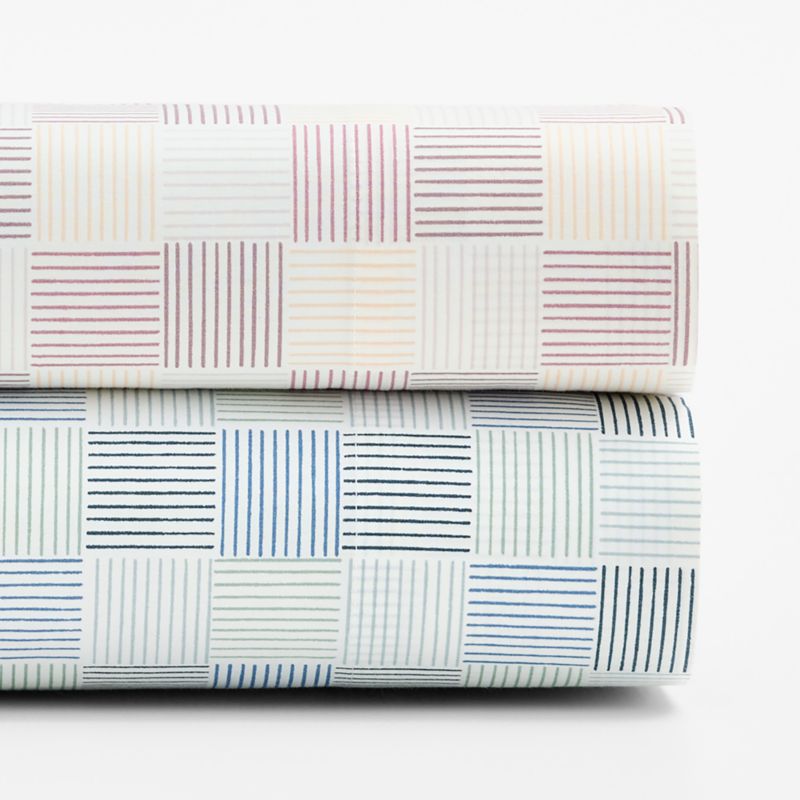 Caden Checker Blue 100% Organic Cotton Kids Twin Sheet Set - image 2 of 6