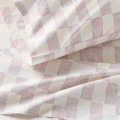 Caden Checker Purple 100% Organic Cotton Kids Sheet Set
