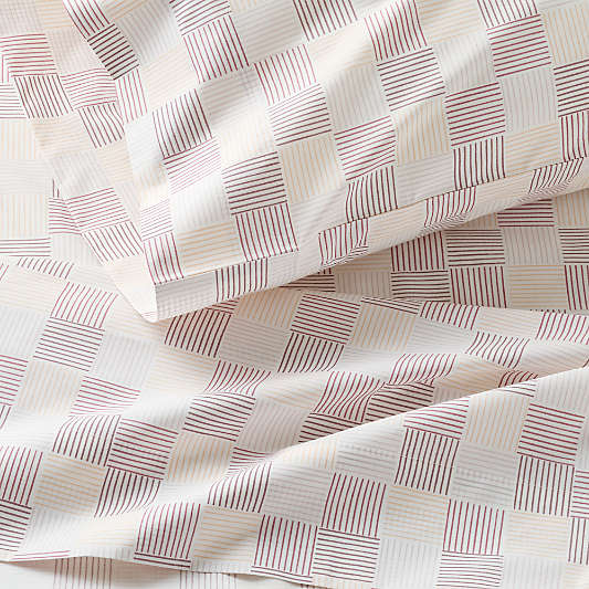 Caden Checker Purple 100% Organic Cotton Kids Sheet Set