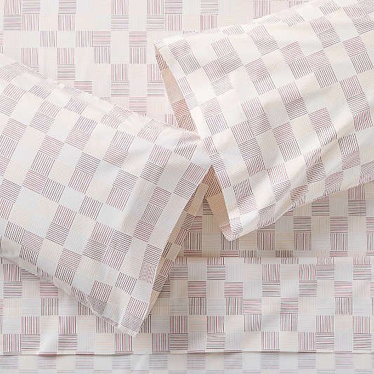 Caden Checker Purple 100% Organic Cotton Kids Sheet Set