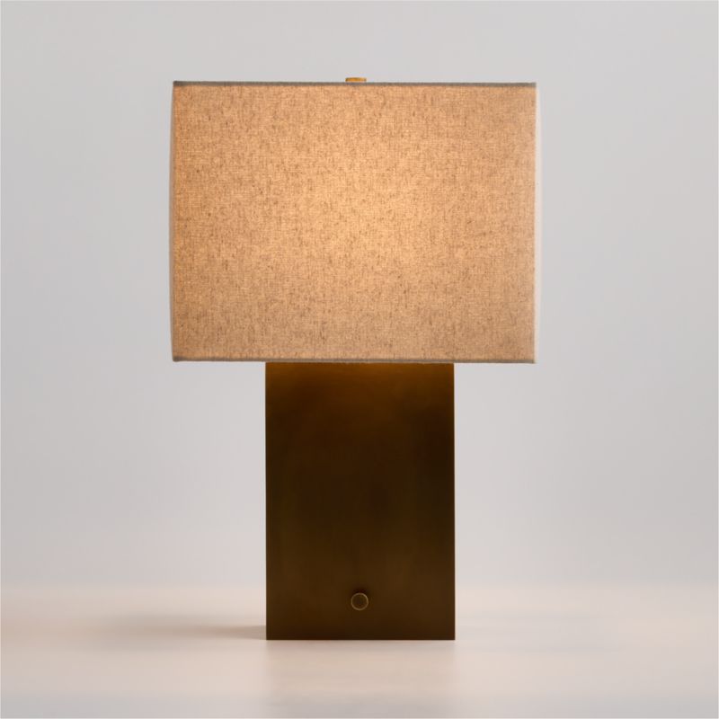 Cadre Brass Table Lamp with Fabric Shade 20.5" - image 1 of 8