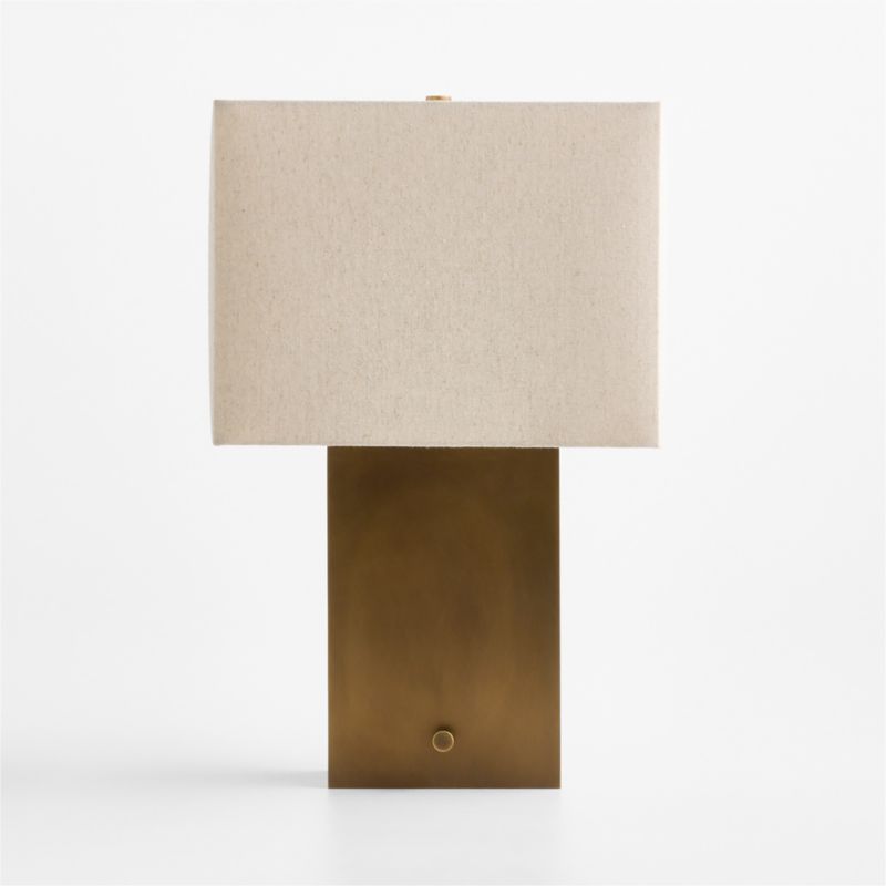 Cadre Brass Table Lamp with Fabric Shade 20.5" - image 2 of 8