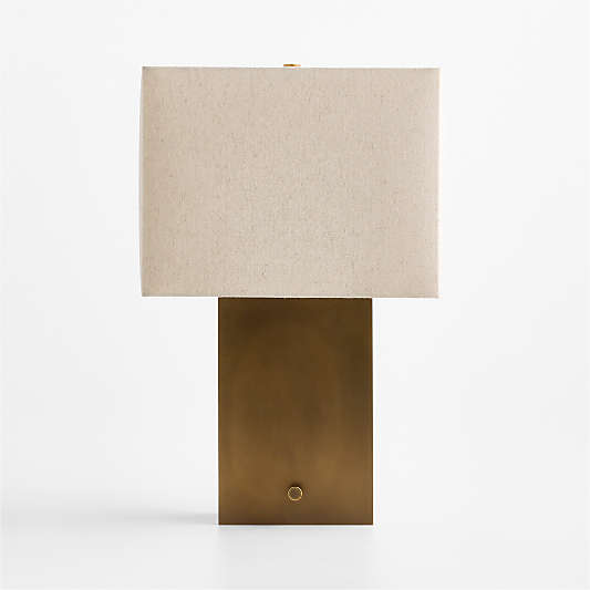 Cadre Brass Table Lamp with Fabric Shade 20.5"