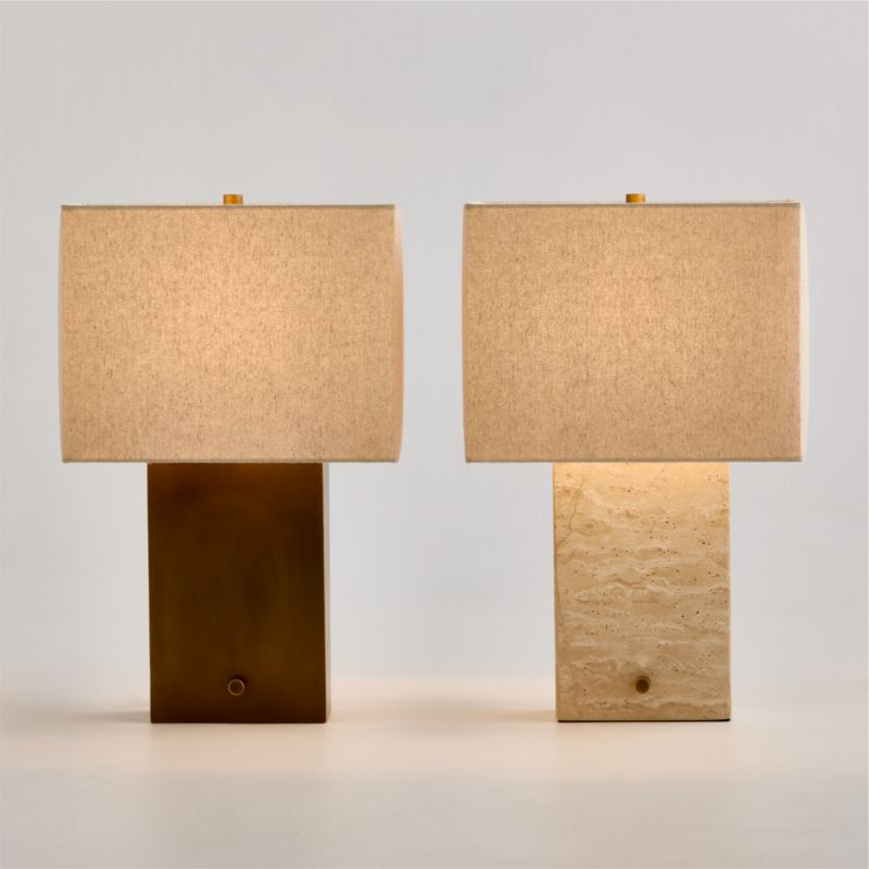 Cadre Brass Table Lamp with Fabric Shade 20.5" - image 6 of 8