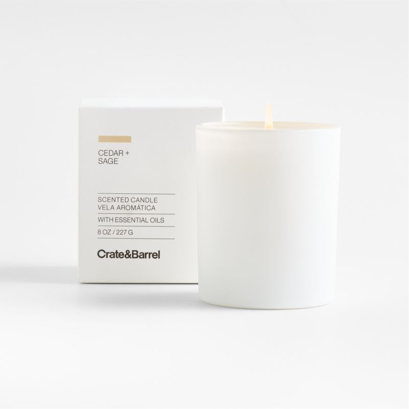 Cedar + Sage Scented Candle - image 0 of 3