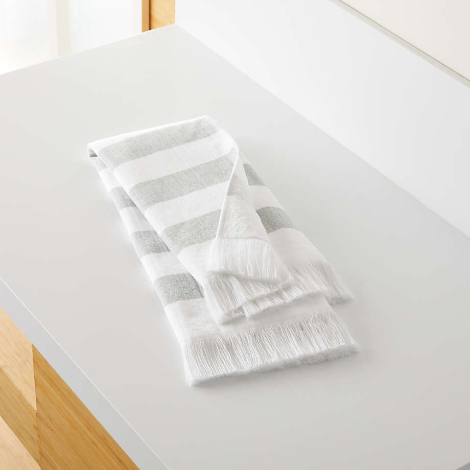 Organic Cedros Hammam Grey Hand Towel