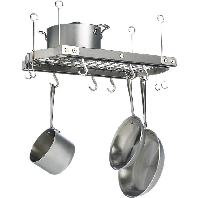 J.K. Adams Large Grey Ceiling Pot Rack + Reviews