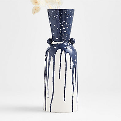 View Cel Blue Drip Vase details