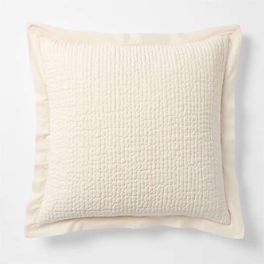 Celeste Organic Cotton Undyed Euro Bed Pillow Sham