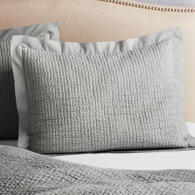 Celeste Grey Organic Cotton Standard Sham - image 2 of 7