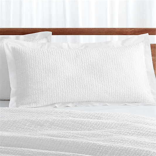 Celeste White Solid King Sham