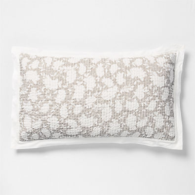 View Celeste Cotton Light Beige Floral King Bed Pillow Sham details