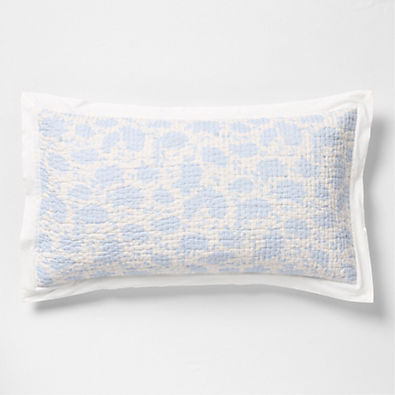 View Celeste Cotton Light Blue Floral King Bed Pillow Sham details