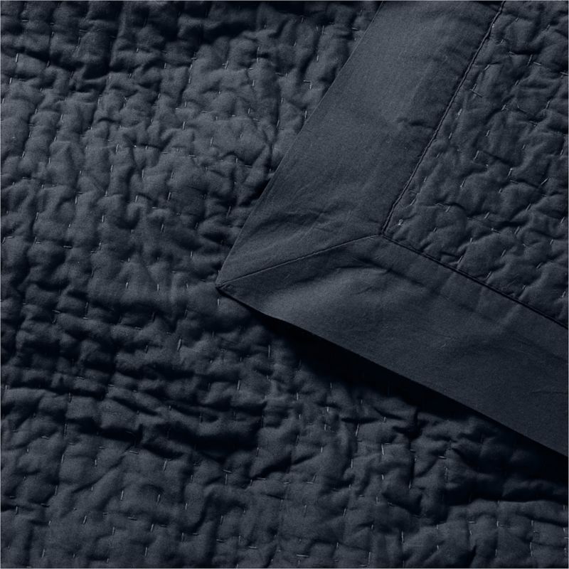 Celeste Organic Cotton Midnight Navy Standard Bed Pillow Sham - image 5 of 8