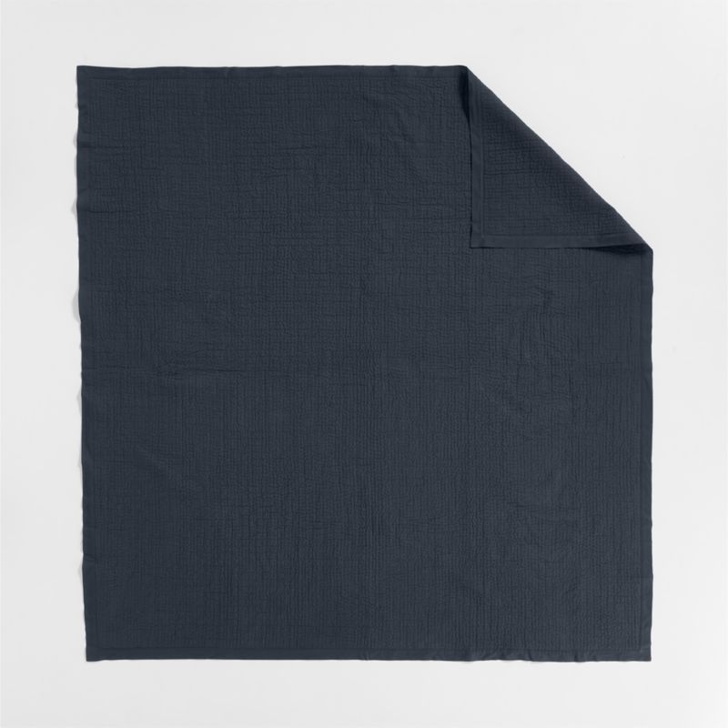 Celeste Organic Cotton Midnight Navy Full/Queen Quilt + Reviews | Crate ...