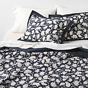 Celeste Organic Cotton Taupe Desert Floral Block Print King Quilt