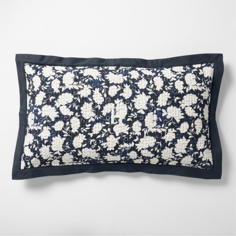 Celeste Organic Cotton Midnight Navy Floral King Bed Pillow Sham - image 9 of 10