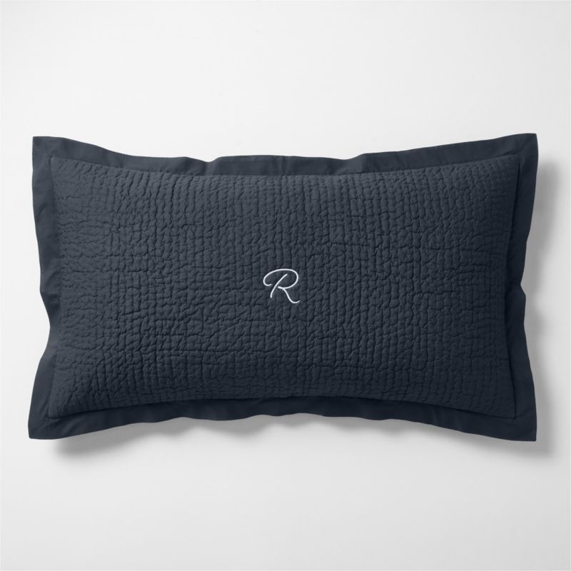 Celeste Organic Cotton Midnight Navy King Bed Pillow Sham - image 8 of 9