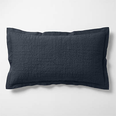 Celeste Organic Cotton Midnight Navy Blue King Bed Pillow Sham