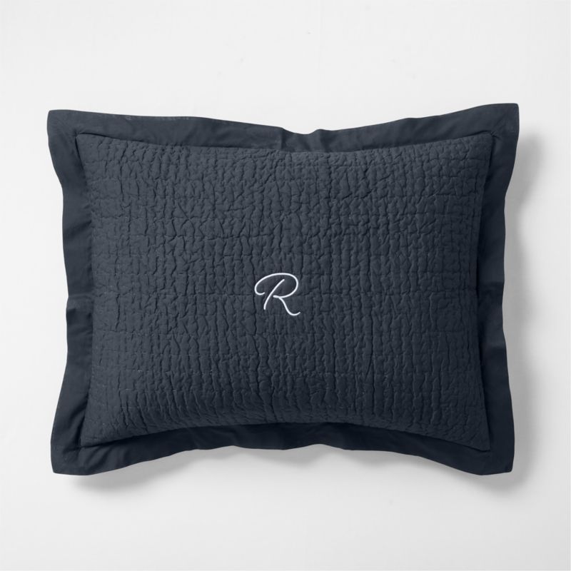 Celeste Organic Cotton Midnight Navy Standard Bed Pillow Sham - image 7 of 8