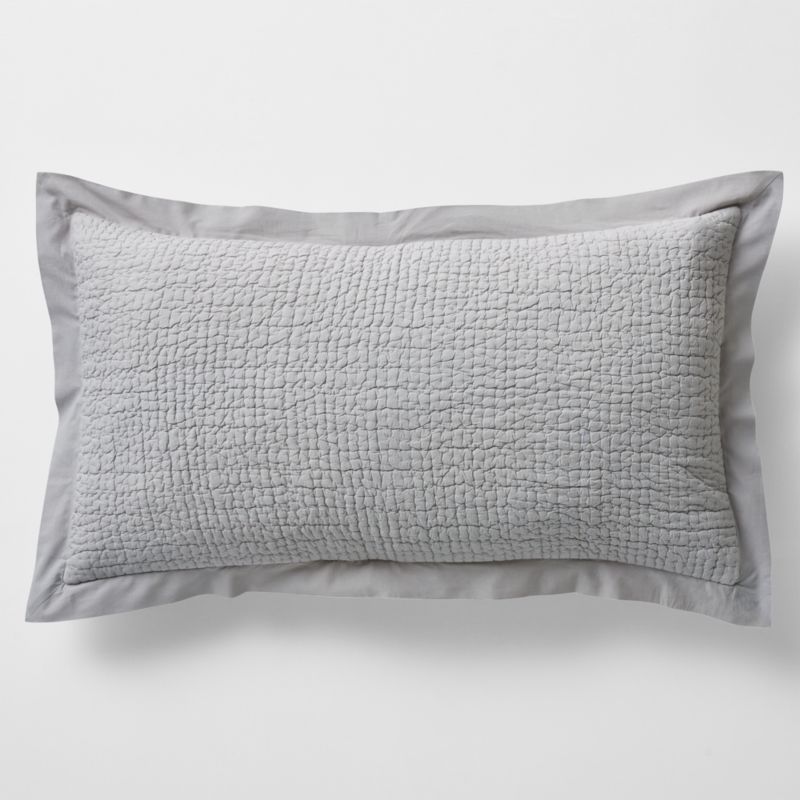 Celeste Grey Organic Cotton King Sham - image 0 of 8